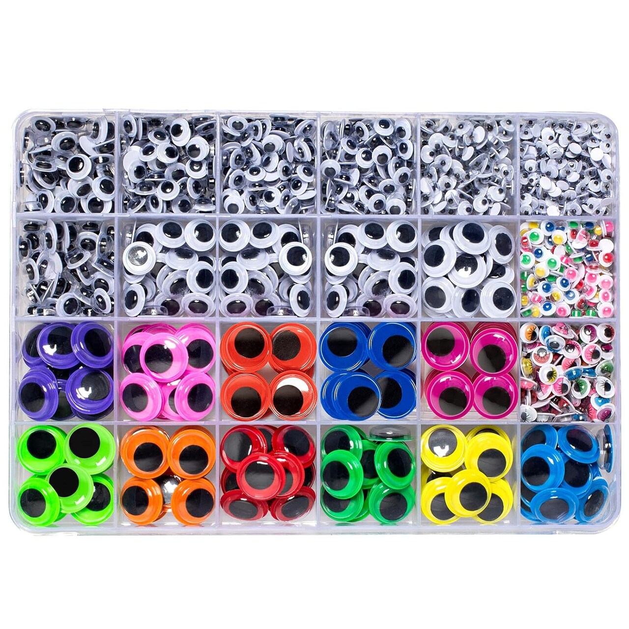 1700pcs Googly Wiggle Eyes Self Adhesive, for Craft Sticker Eyes Multi Colors and Sizes for DIY